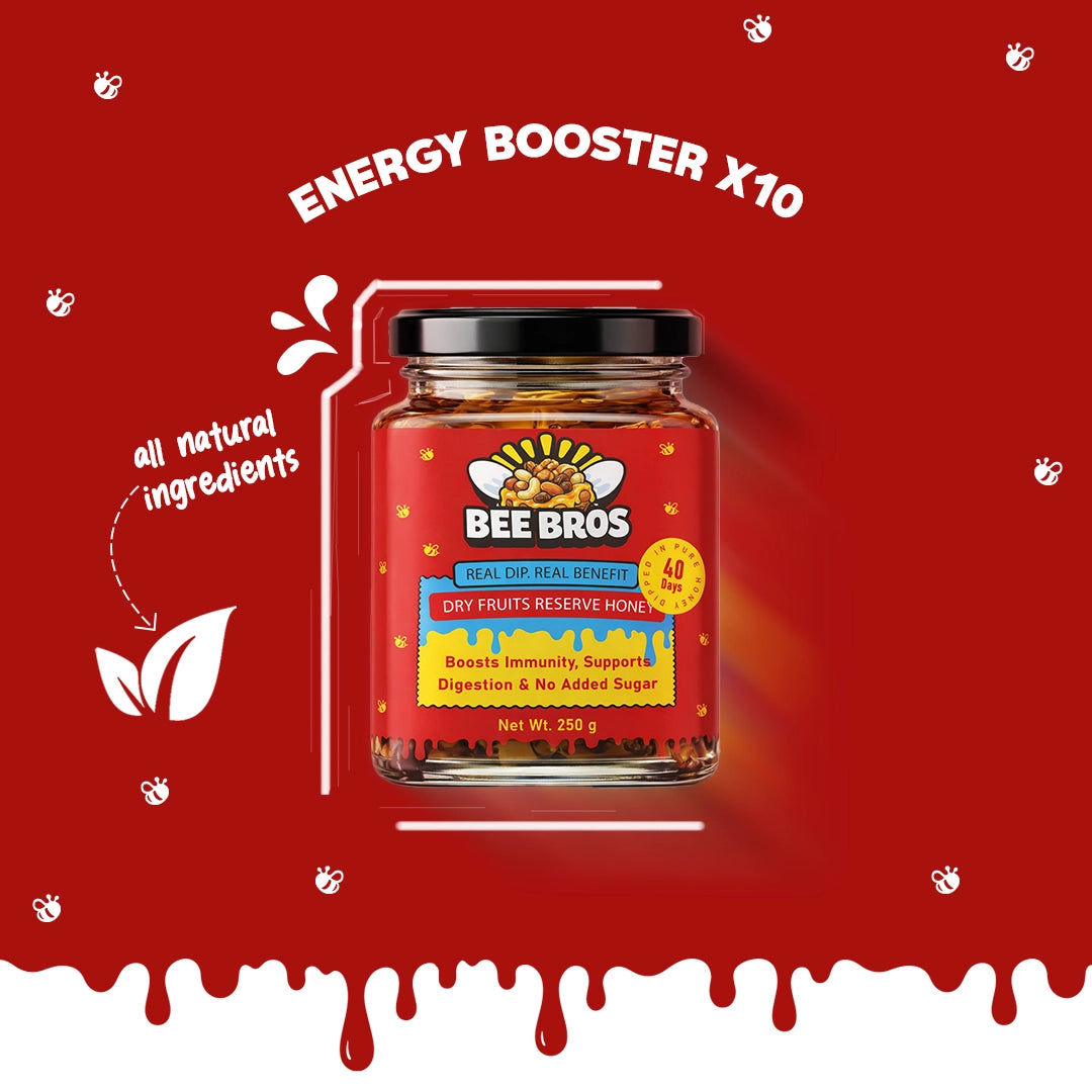 Dry fruits honey - 100% Pure - Sourced honey in the deep wild forest of Himachal